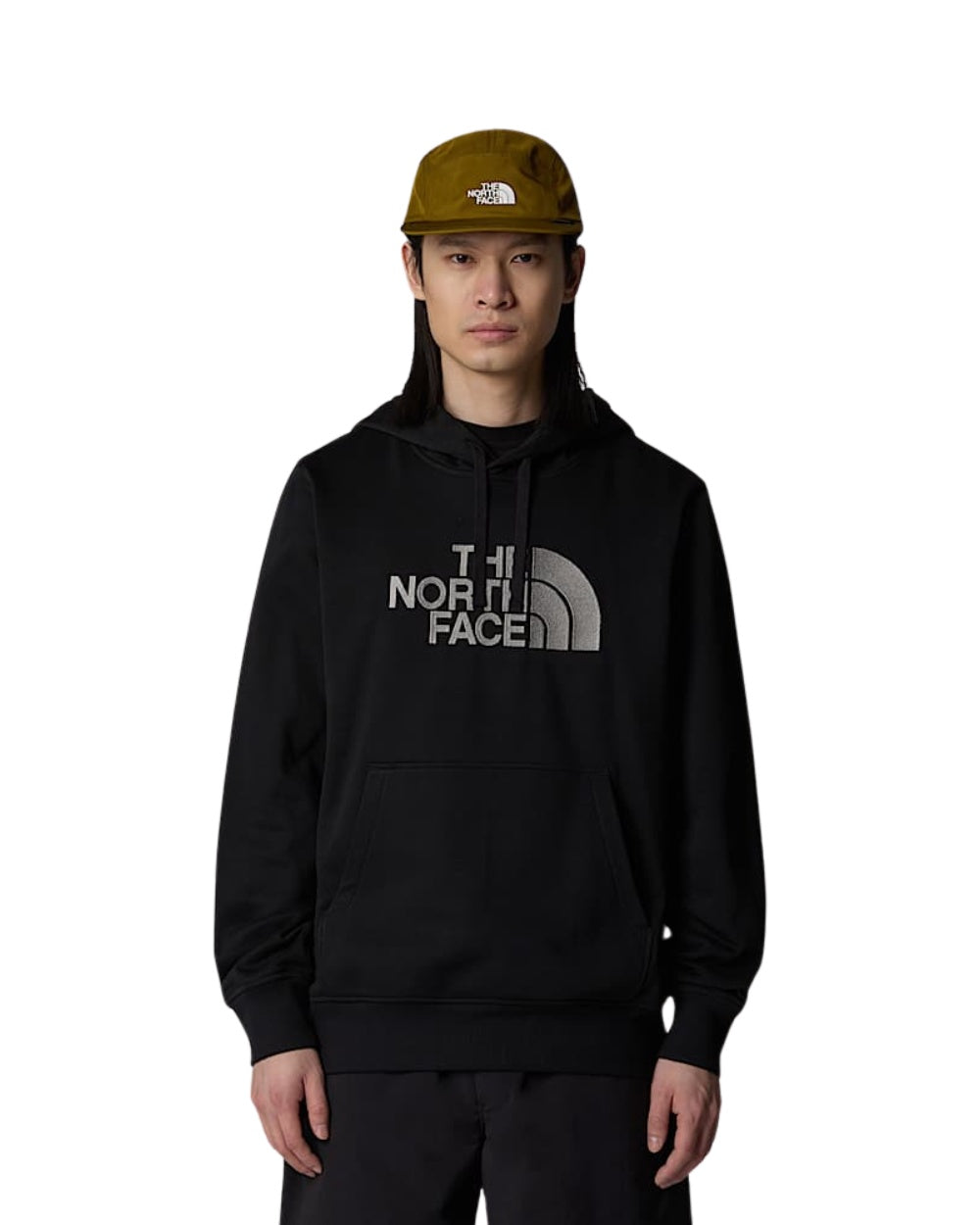 HOODIE THE NORTH FACE DREW PEAK NOIR LOGO GRIS