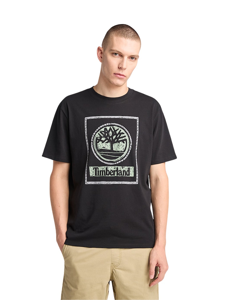 T-SHIRT TIMBERLAND FRONT SEANONAL STACK NOIR