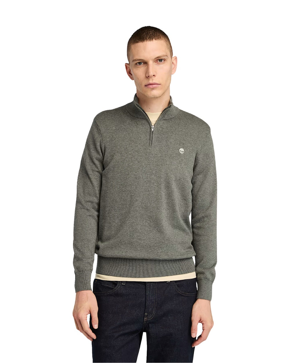 PULL TIMBERLAND A COL ZIPE GRIS