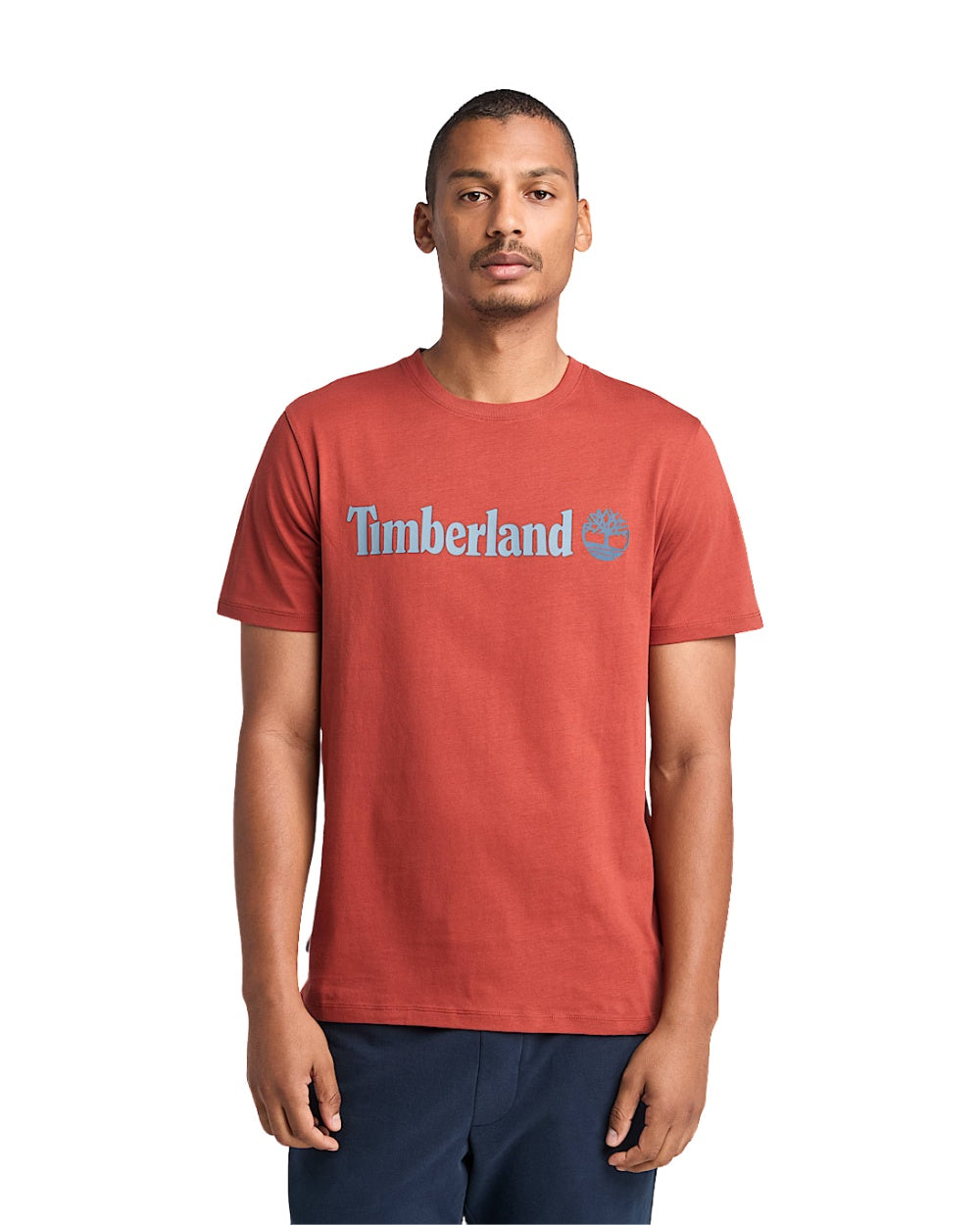 TSHIRT TIMBERLAND LINEAR LOGO SHORT SLEEVE ROUGE