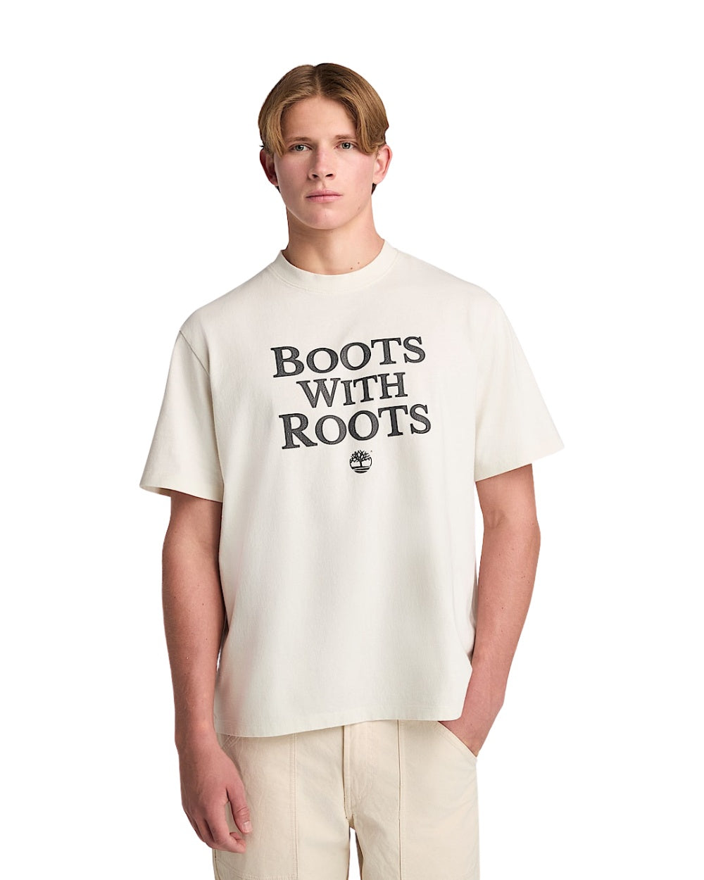 T-SHIRT TIMBERLAND "BOOTS WITH ROOTS" BLANC