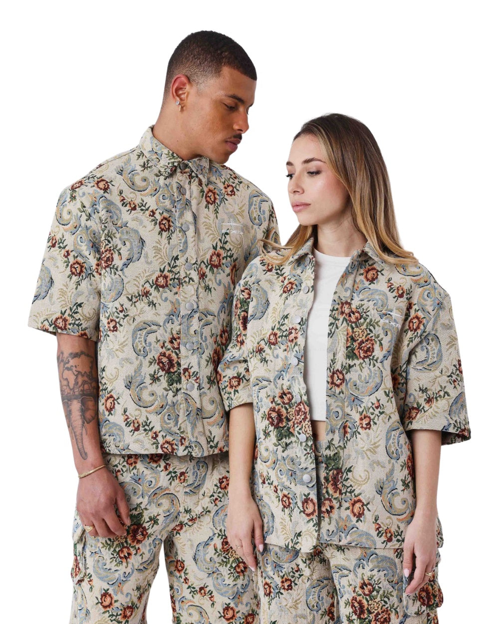 CHEMISE PROJECT X PARIS FLEUR BRODE TAPISSERIE