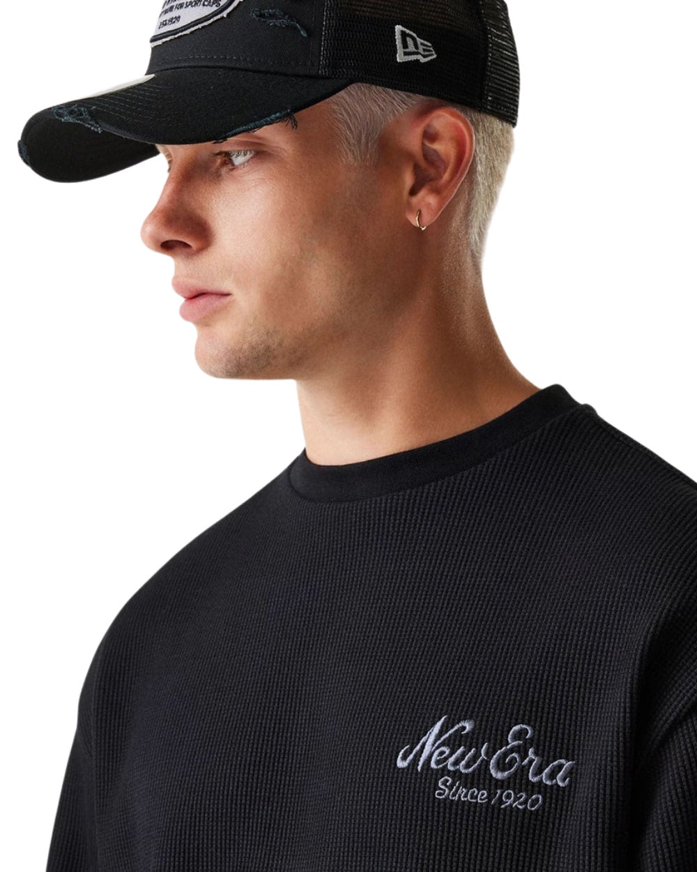 CREWNECK NEW ERA WAFFLE NOIR