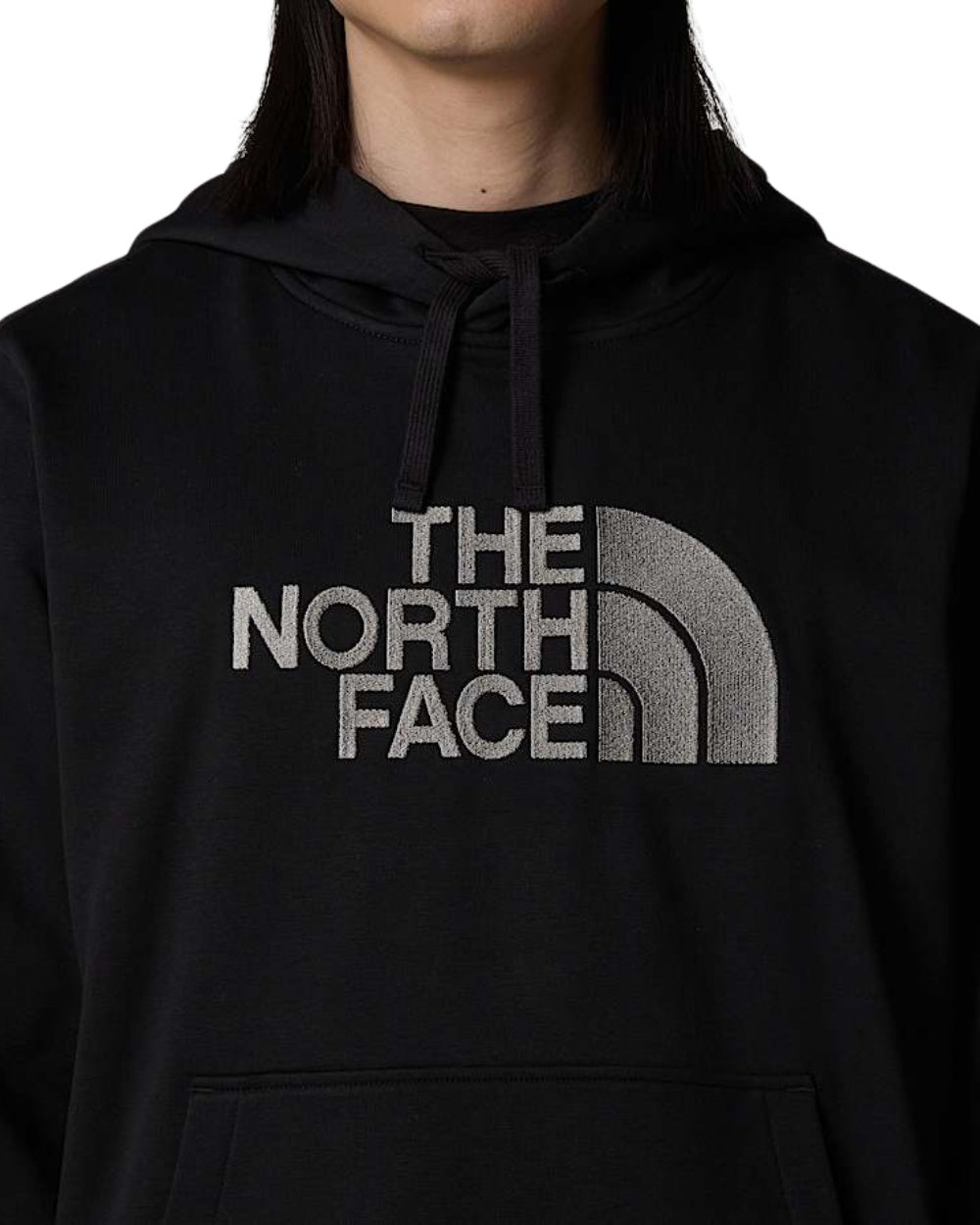 HOODIE THE NORTH FACE DREW PEAK NOIR LOGO GRIS