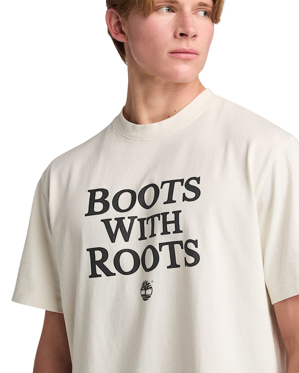 T-SHIRT TIMBERLAND "BOOTS WITH ROOTS" BLANC