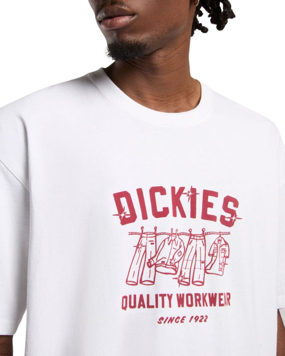 TSHIRT DICKIES LAUNDRY BLANC