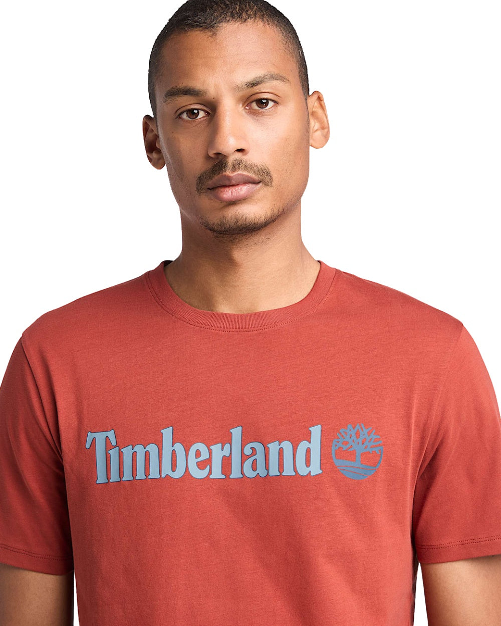 TSHIRT TIMBERLAND LINEAR LOGO SHORT SLEEVE ROUGE