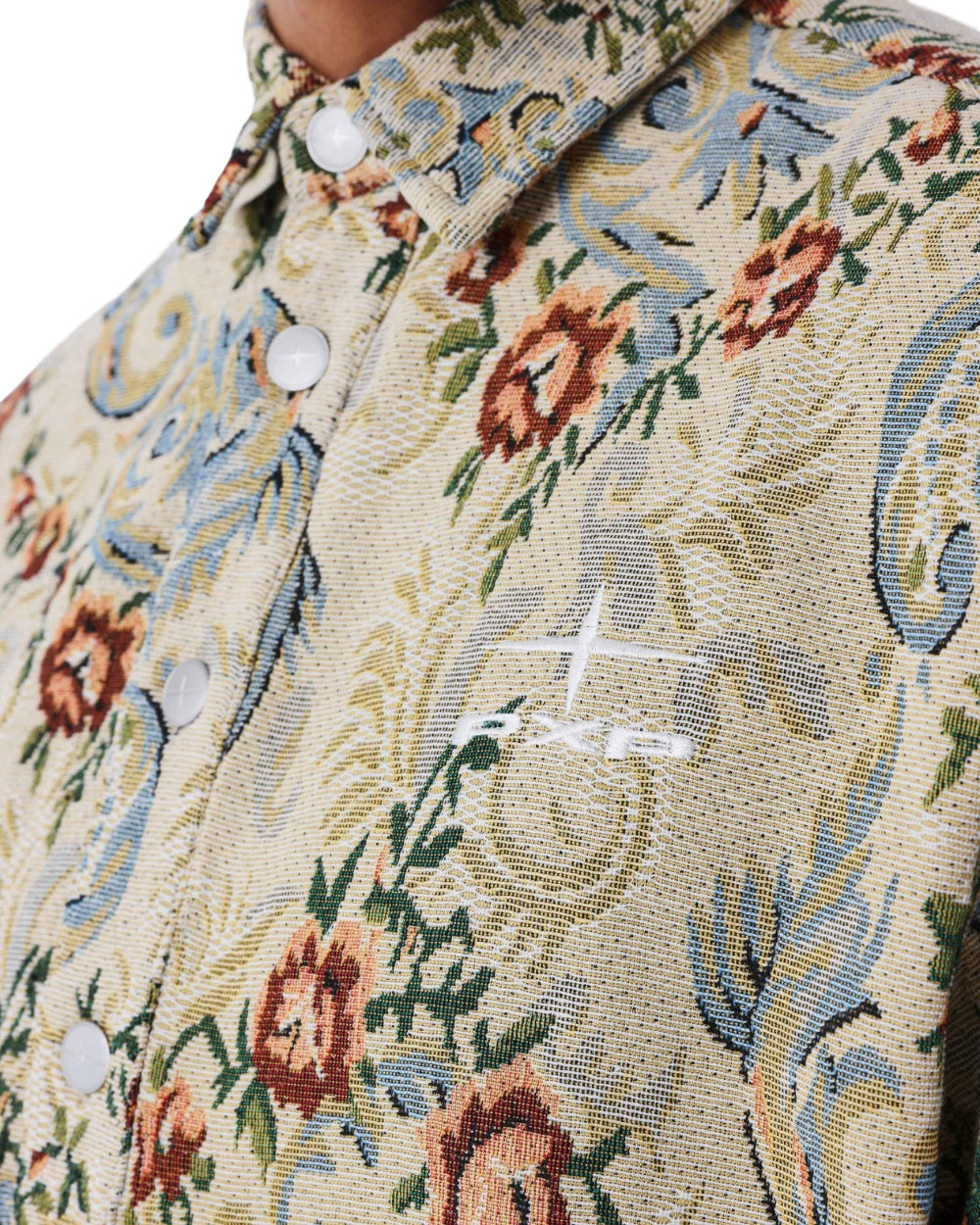 CHEMISE PROJECT X PARIS FLEUR BRODE TAPISSERIE