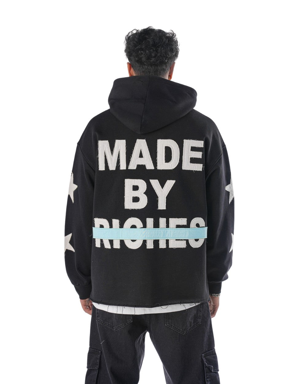 HOODIE ETOILES RICHE PARIS NOIR