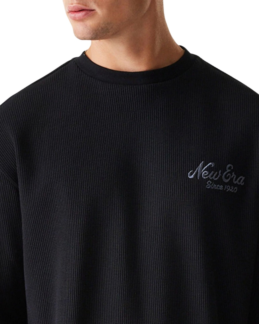 CREWNECK NEW ERA WAFFLE NOIR