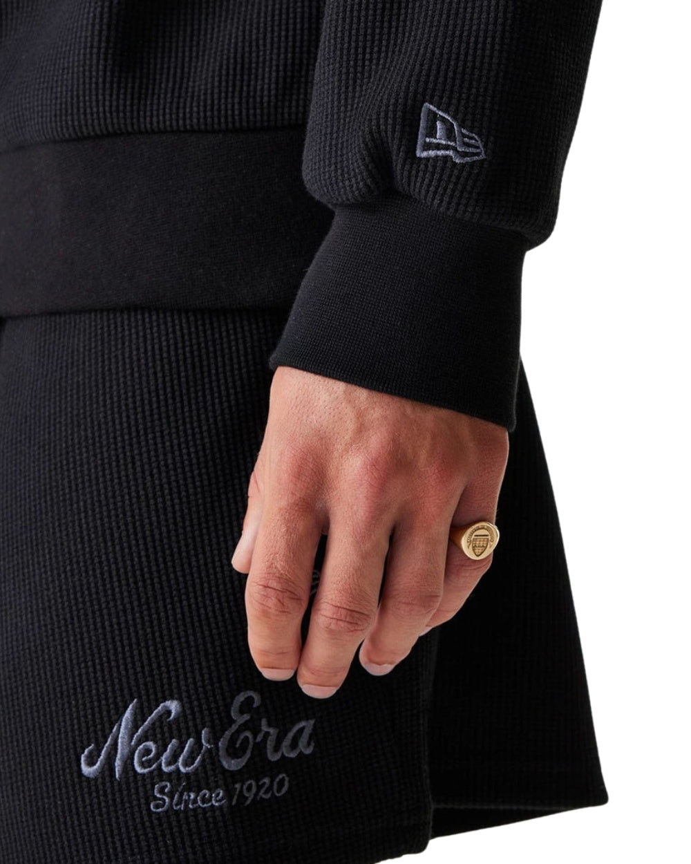 CREWNECK NEW ERA WAFFLE NOIR