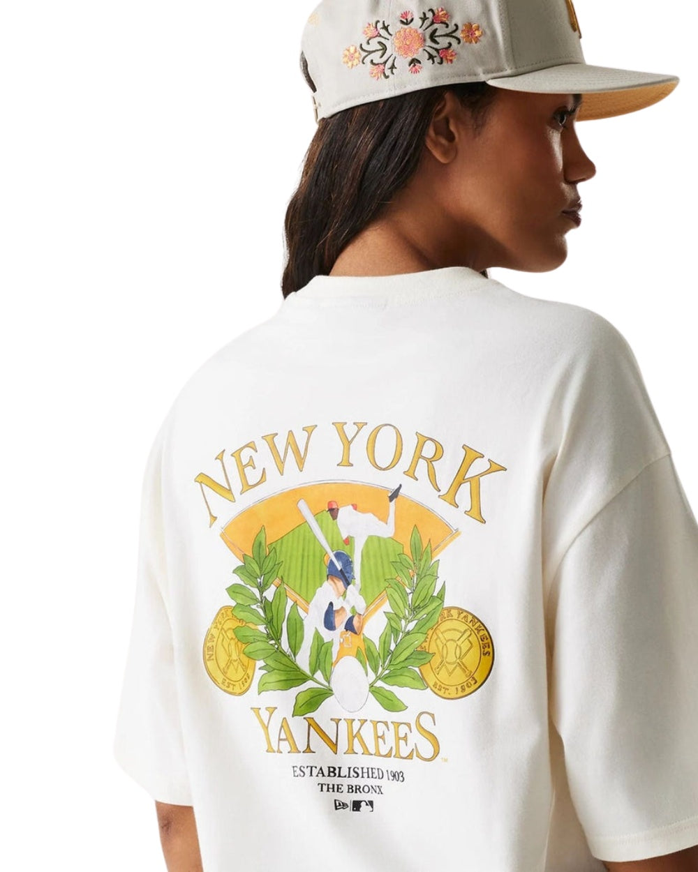 T-SHIRT NEW ERA BASEBALL GRAPH NY YANKEES BEIGE