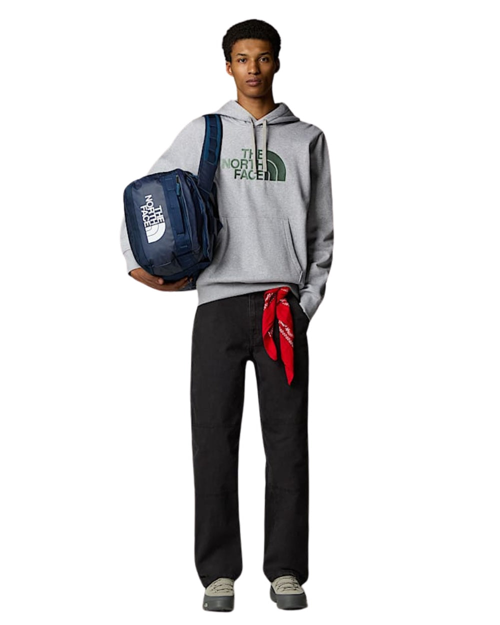 HOODIE THE NORTH FACE DREW PEAK GRIS LOGO VERT