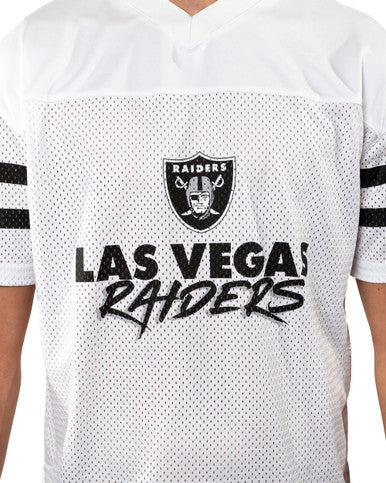 Tee Shirt New Era Col V Las Vegas Raiders Blanc