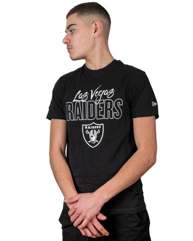 T-shirt Las Vegas Raiders NFL Script Noir New Era - Cashville