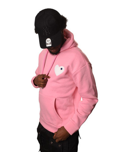 HOODIE ADJ ROSE COEUR BLANC - Cashville