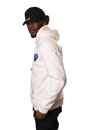 HOODIE ADJ BLANC COEUR BLEU - Cashville