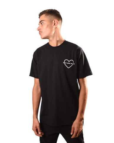 TSHIRT OVERSIZE ADJ "SELF RULES LOVE" NOIR - Cashville