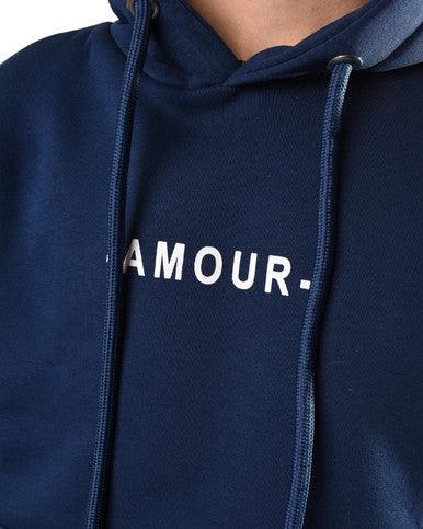 HOODIE ADJ "AMOUR" 401423 BLEU CANARD - Cashville