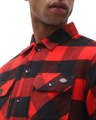 CHEMISE DICKIES SACRAMENTO ROUGE/NOIR - Cashville