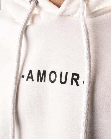 HOODIE ADJ "AMOUR" 401423 BLANC - Cashville