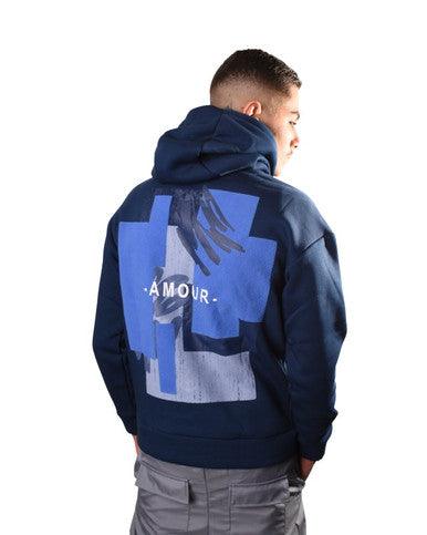 HOODIE ADJ "AMOUR" 401423 BLEU CANARD - Cashville