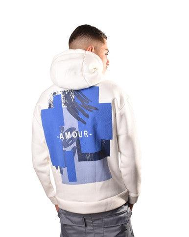 HOODIE ADJ "AMOUR" 401423 BLANC - Cashville