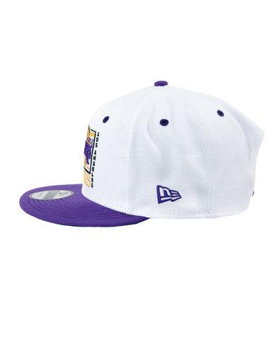 Casquette New Era Snapback Retro Pinstripe Los Angeles Lakers Blanc - Cashville