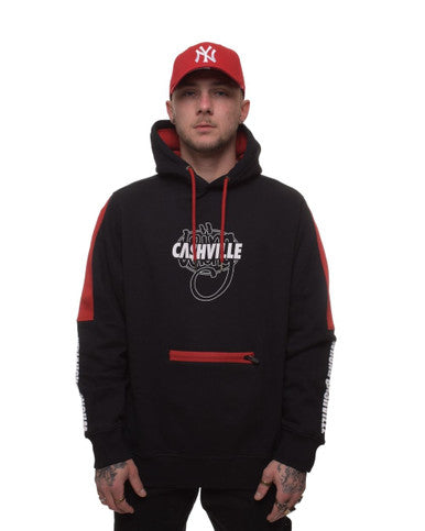 Hoodie Noir/Rouge Cashville Wrung - Cashville