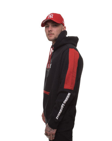 Hoodie Noir/Rouge Cashville Wrung - Cashville