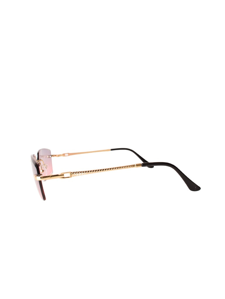 LUNETTES CENTRAL VISION VIOLET/ROSE RECTANGLE