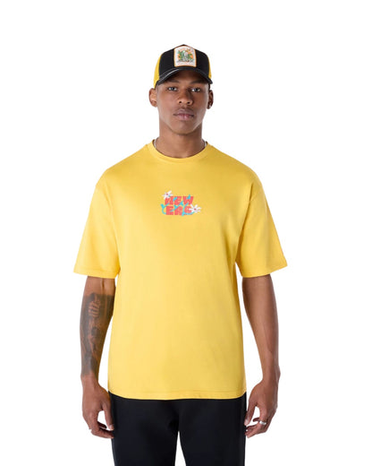 TSHIRT NEW ERA DRINK GRAPHIC JAUNE
