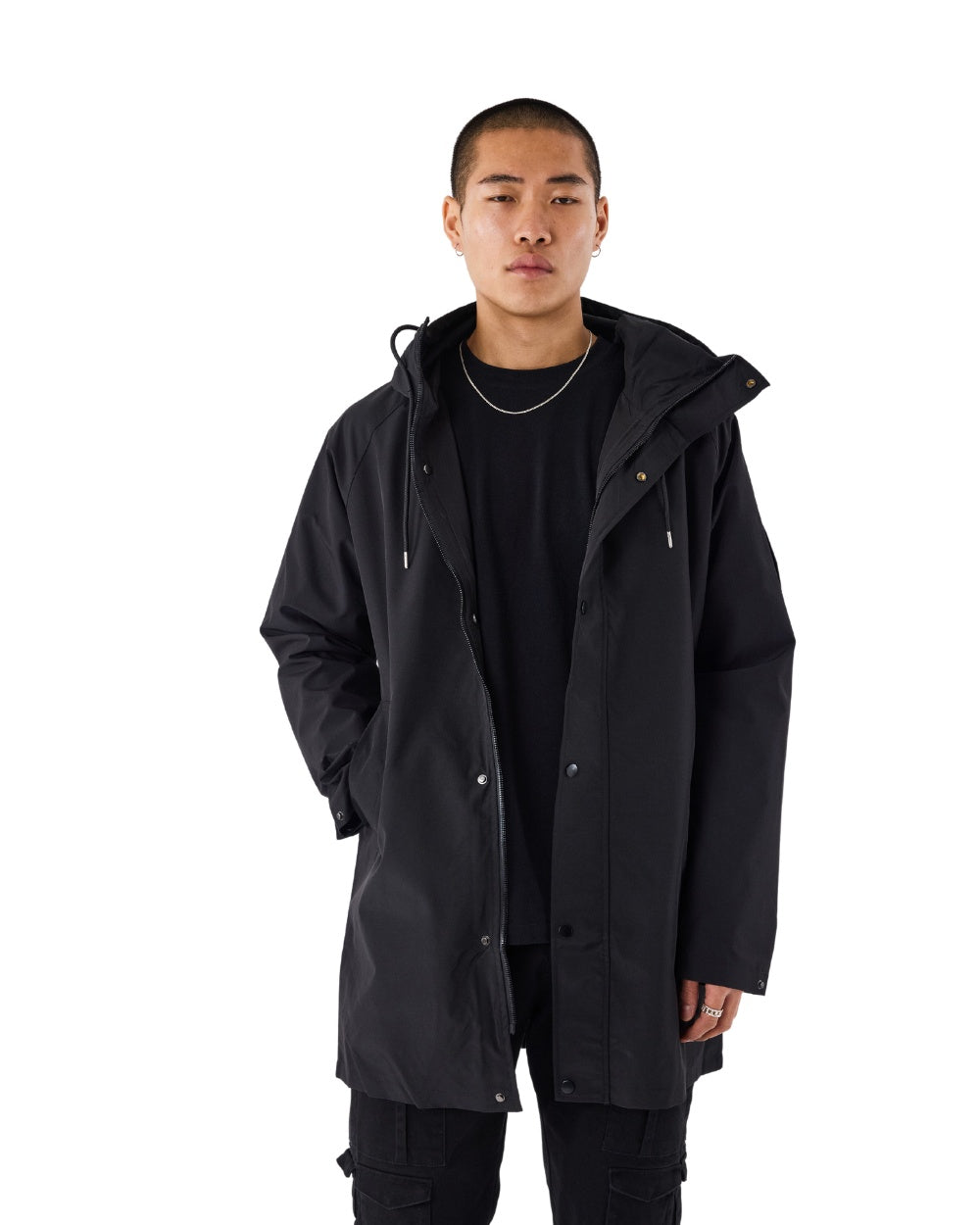 VESTE PROJECT X PARIS 3/4 IMPERMEABLE NOIR