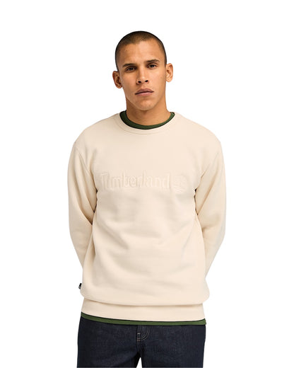 CREWNECK TIMBERLAND HAMP LOGO BRODE BEIGE