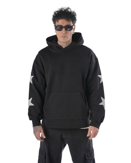 HOODIE ETOILES RICHE PARIS NOIR