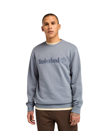 CREWNECK TIMBERLAND HAMP LOGO BRODE BLEU