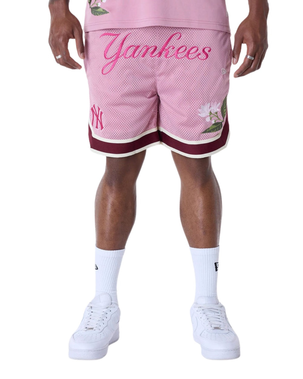 SHORT NEW ERA FLORAL MESH NY YANKEES ROSE
