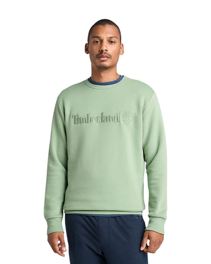 CREWNECK TIMBERLAND HAMP LOGO BRODE VERT