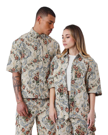 CHEMISE PROJECT X PARIS FLEUR BRODE TAPISSERIE