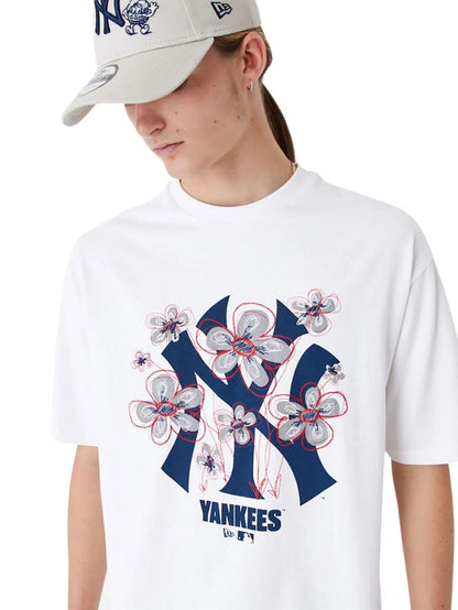 TSHIRT FLORAL NY YANKEES