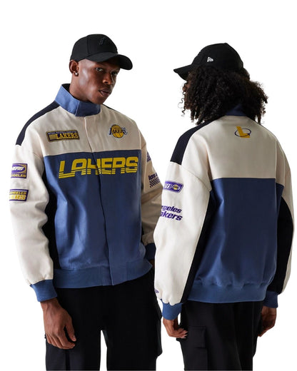 VESTE NEW ERA MOTORSPORT LAKERS BLEU/BEIGE