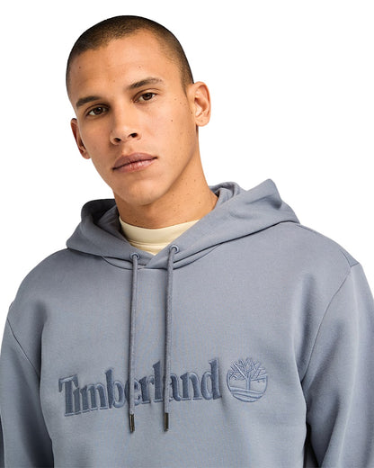 HOODIE TIMBERLAND HAMP LOGO BRODE BLEU