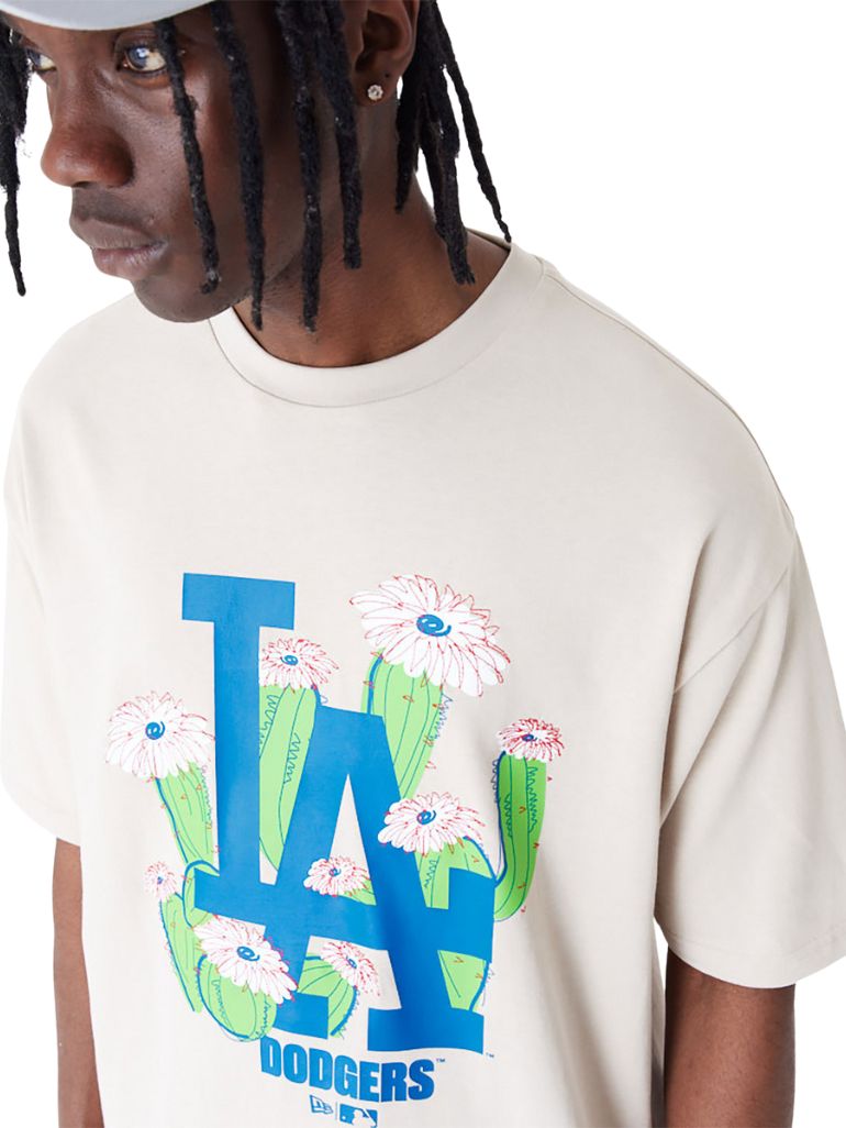 TSHIRT NEW ERA FLORAL CACTUS LA DODGERS BEIGE