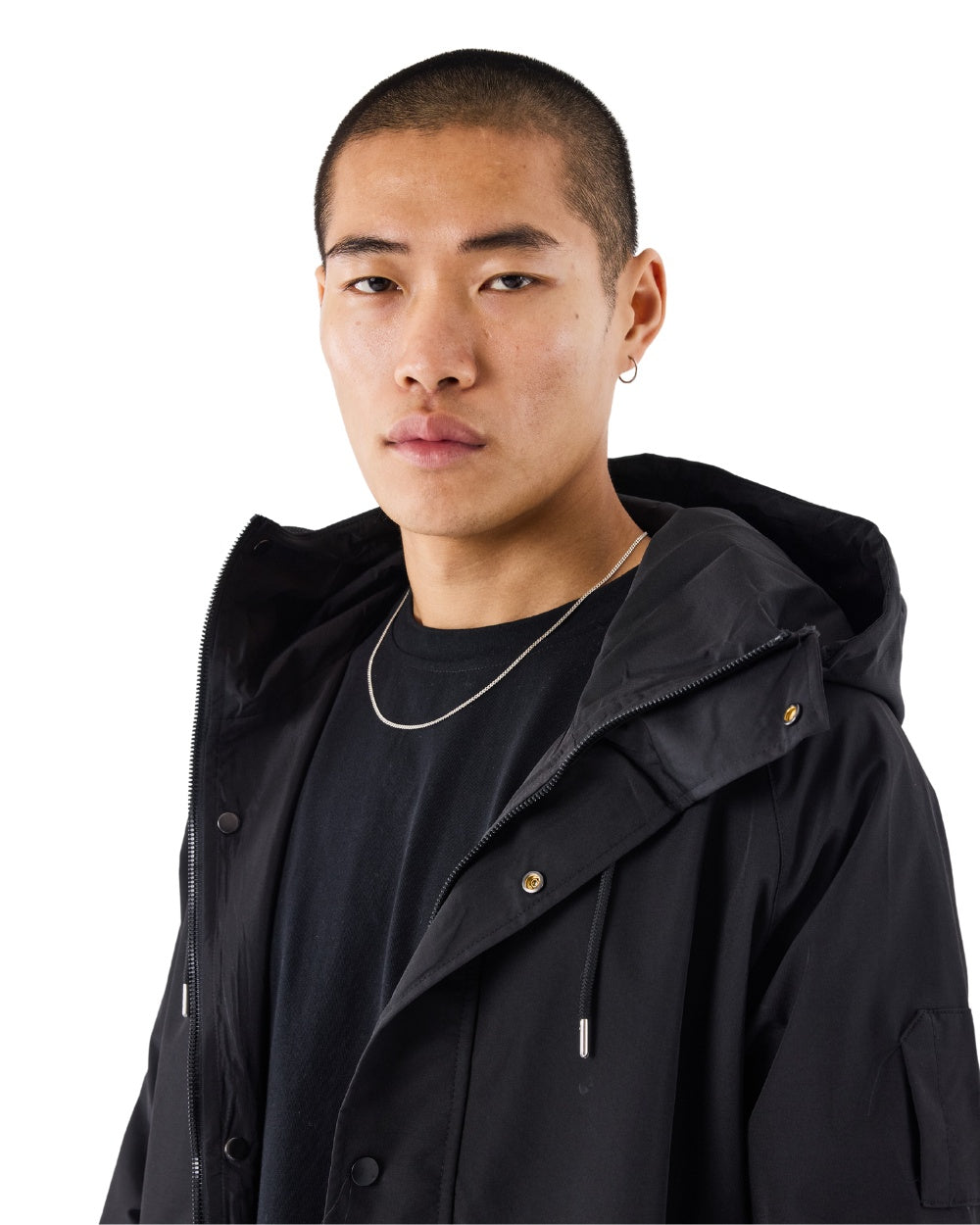 VESTE PROJECT X PARIS 3/4 IMPERMEABLE NOIR