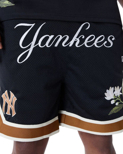 SHORT NEW ERA FLORAL MESH NY YANKEES NOIR