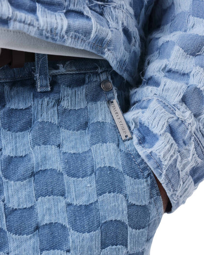 JEAN PROJECT X PARIS MOTIF DAMIER BLEU