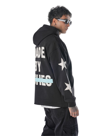 HOODIE ETOILES RICHE PARIS NOIR