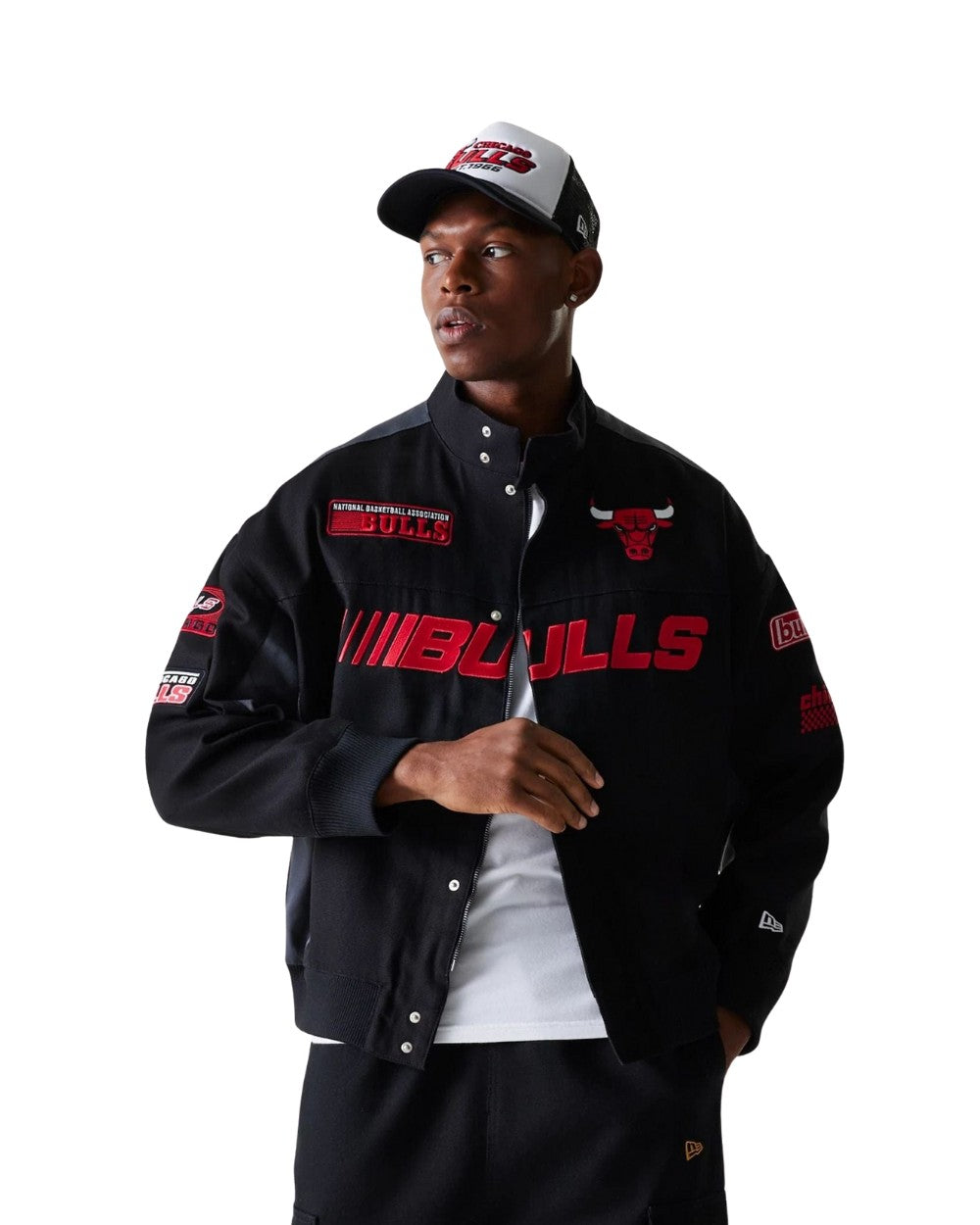 VESTE NEW ERA MOTORSPORT BULLS NOIR/ROUGE