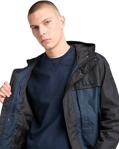 VESTE TIMBERLAND BENT WATERPROOF SHELL BLEU/NOIR