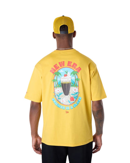 TSHIRT NEW ERA DRINK GRAPHIC JAUNE